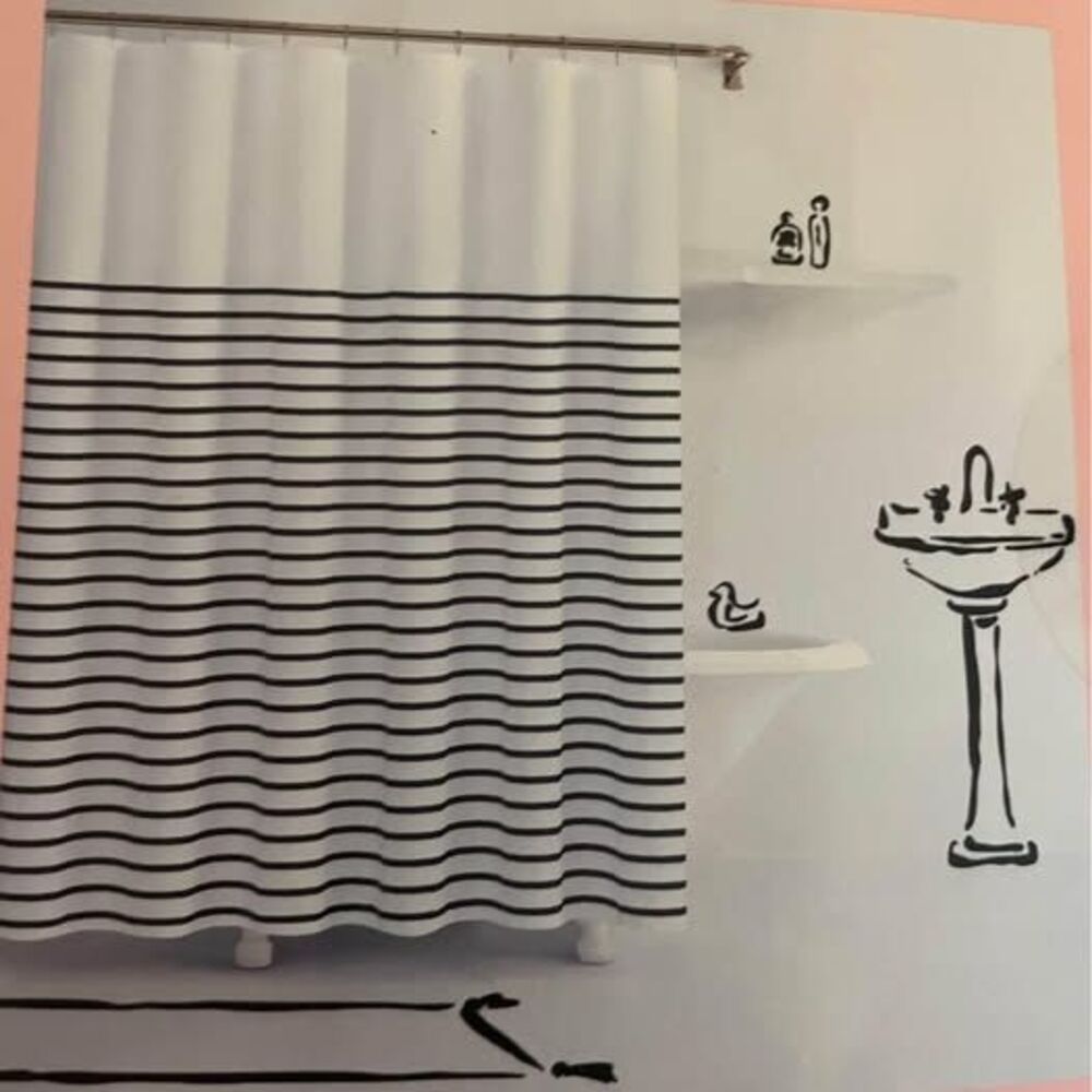 NWT Kate Spade Harbour Stripe
Shower Curtain, Navy White